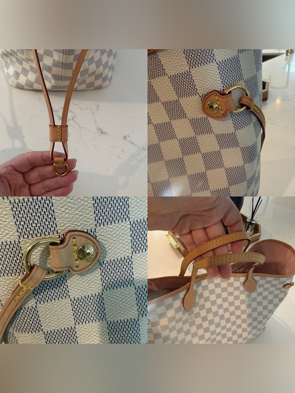 Louis Vuitton Neverfull GM - Damier Azur with Rose Ballerine Pink interior - LV - Picture 8 of 16